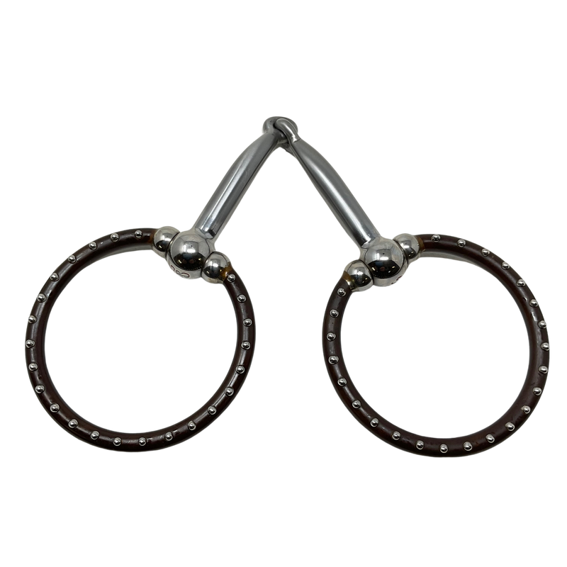 Ballhinge Ring Snaffle Brown Finish w/Dots