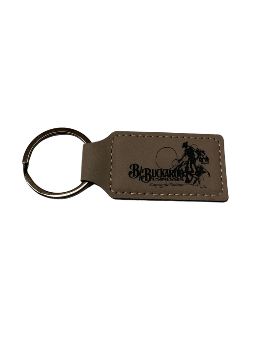 Buckaroo Businesses Leather Keychain
