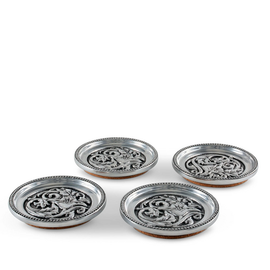 Aluminum Metal Western Concho Drink Coasters