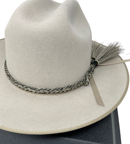 2 Strand Horsehair Hat Band w/Side Double Tassel