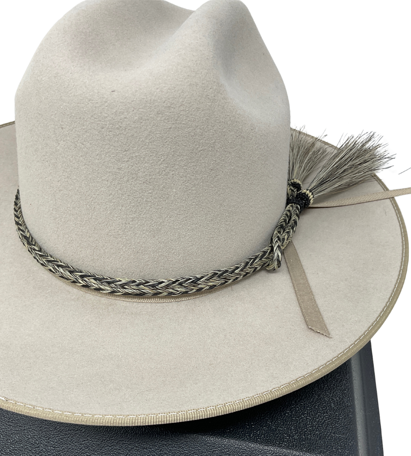 2 Strand Horsehair Hat Band w/Side Double Tassel