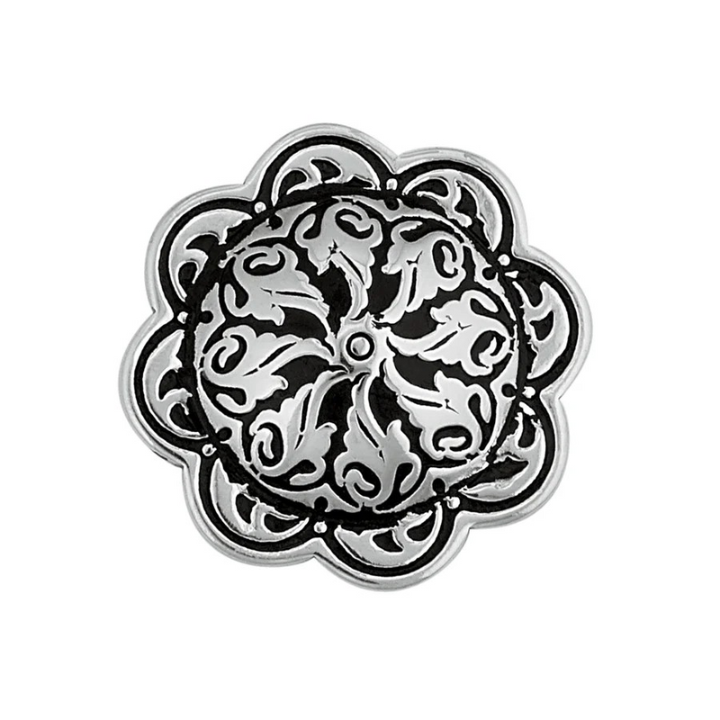 JWP Accented Floral Concho with Post, 1"
