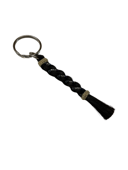 Braided Horse Hair w/Beads Keychain