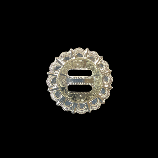 Kansas Slotted Concho- Silver Plate