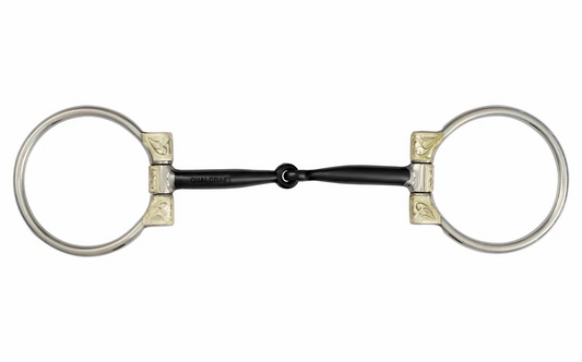 204QC - Stainless D-Ring Snaffle Bit w/Copper Inlay
