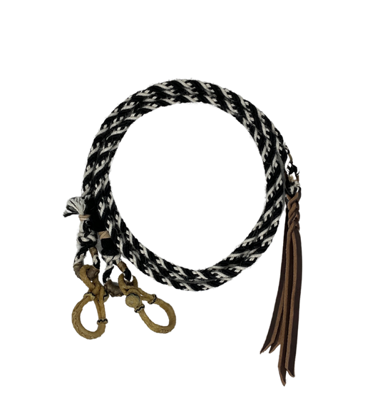 Alpaca Split Rein W/Rawhide Connectors
