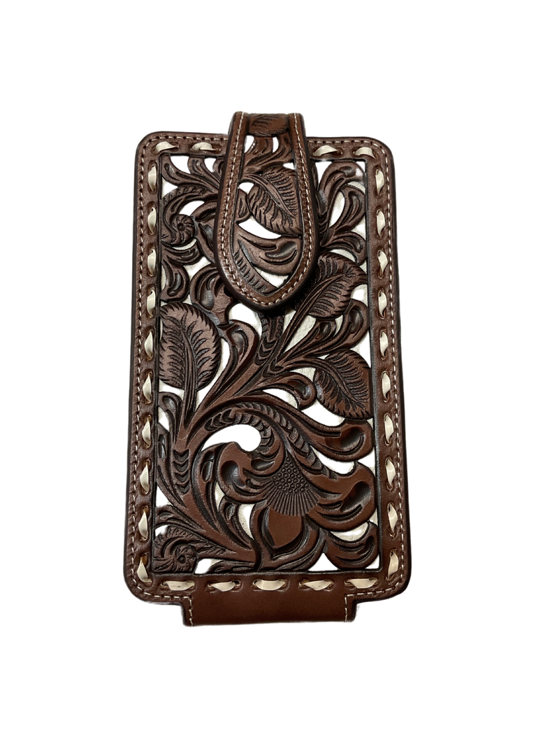 Leather Floral Cell Phone Case