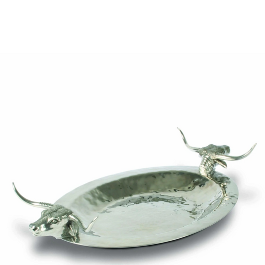 Steel Longhorn Steer Tray