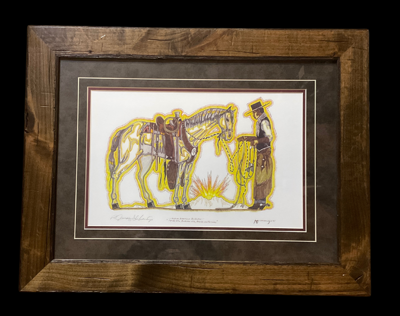 James Shoshone "Native American Buckaroo" Signed Print