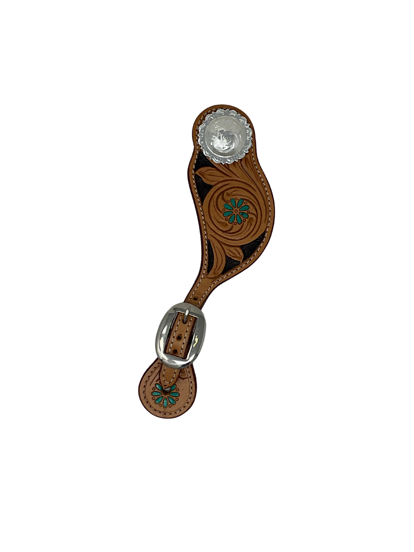 Ladies Spur Strap w/Silver Plate