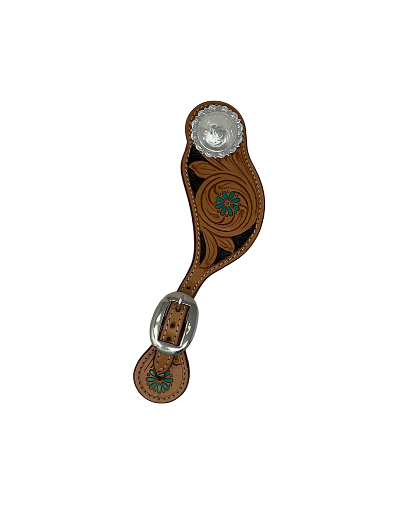 Ladies Spur Strap w/Silver Plate