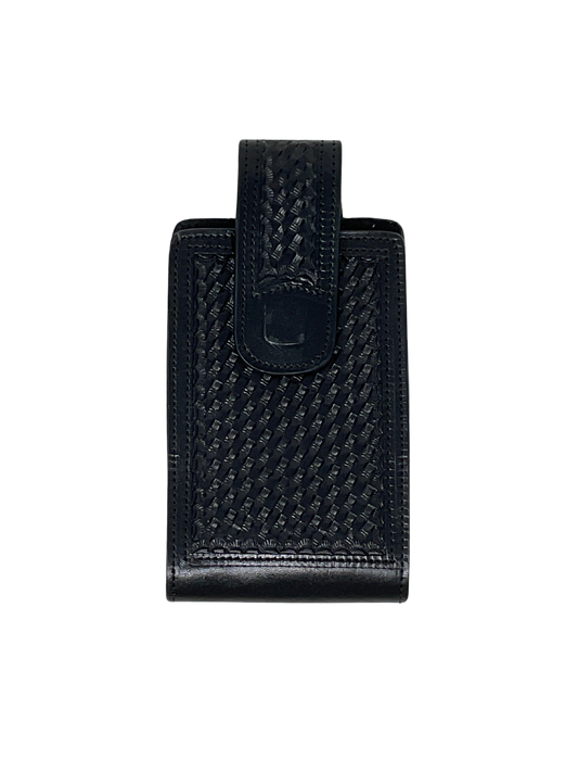 Black Basket Stamped Phone Holder w/Magnetic Clasp