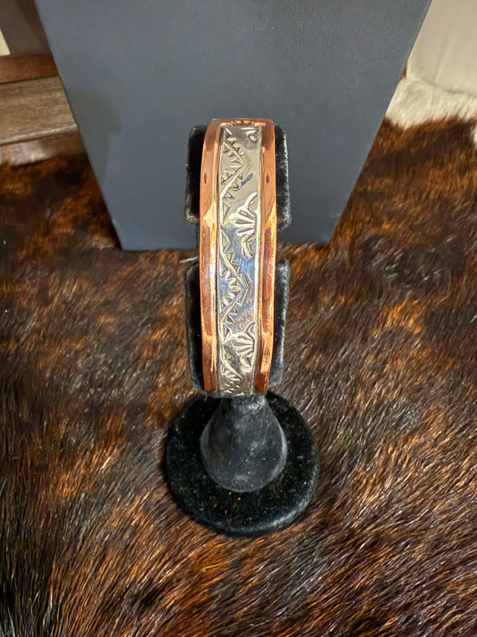 Copper Bracelet w/sterling silver