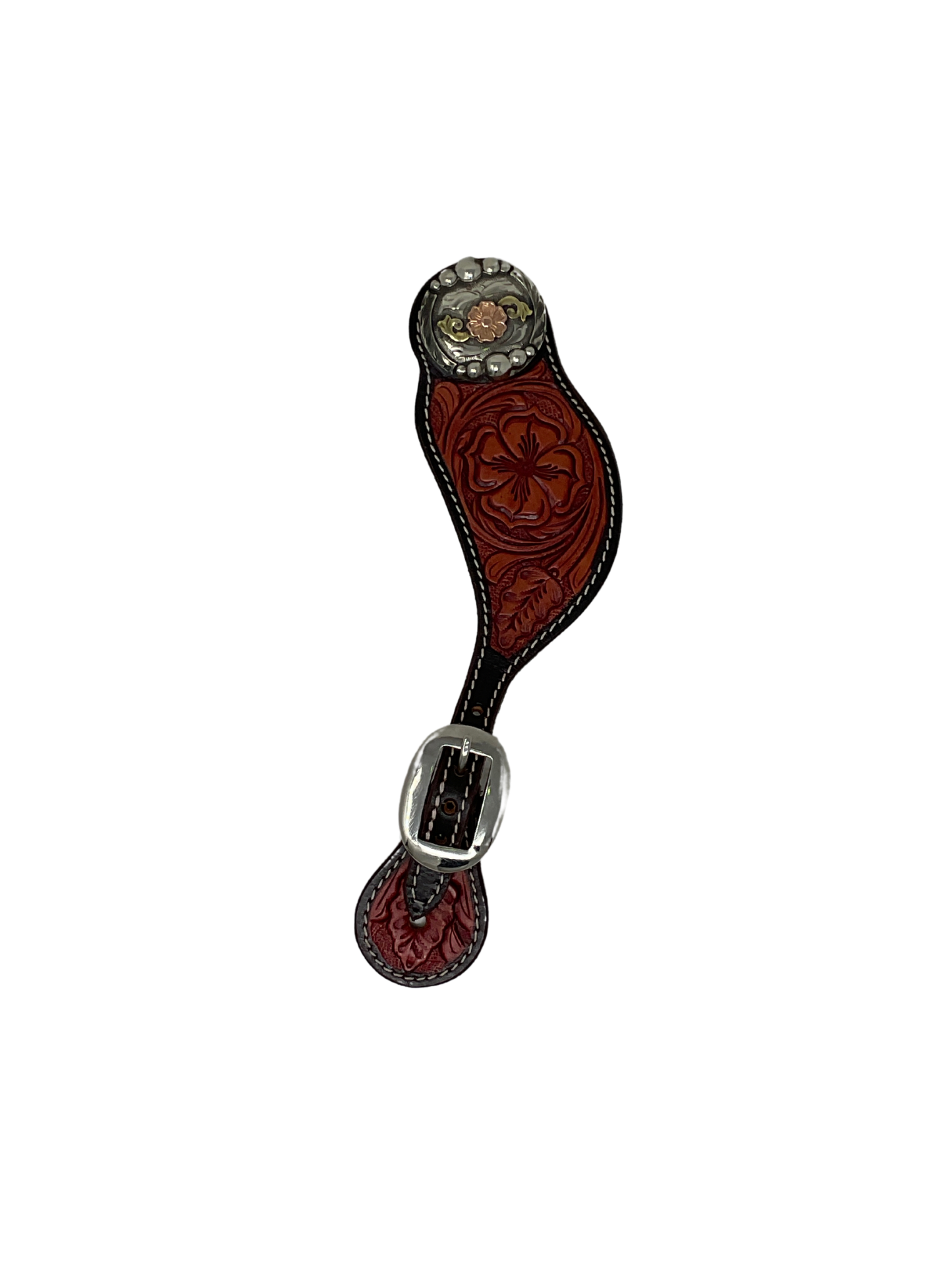 Ladies Spur Strap w/Silver Plate