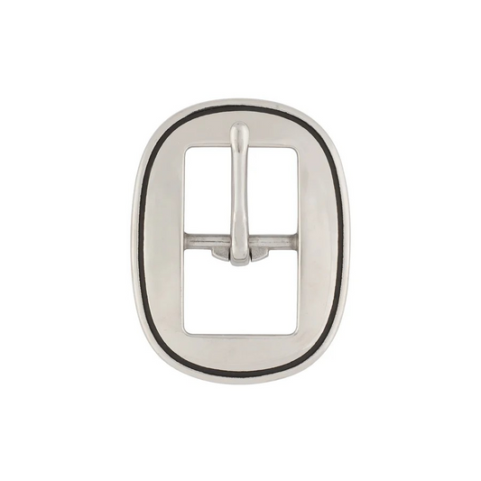 JWP Accented Smoothed and Grooved Oval Buckle