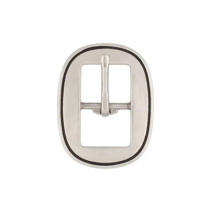 JWP Accented Smoothed and Grooved Oval Buckle