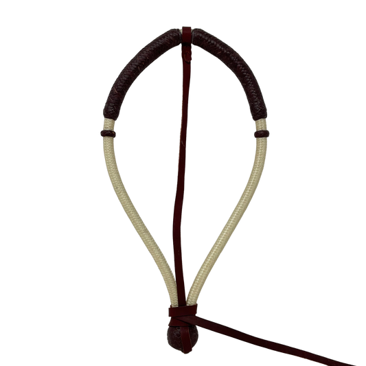 Braided Nylon w/Latigo Center Hung Bosalita