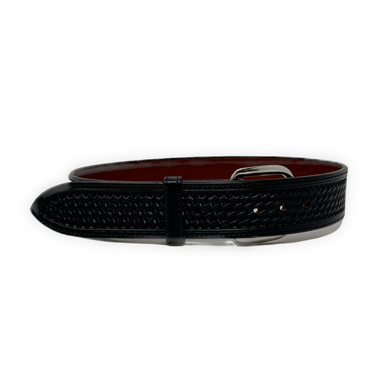 1 1/2" Black Basket Belt