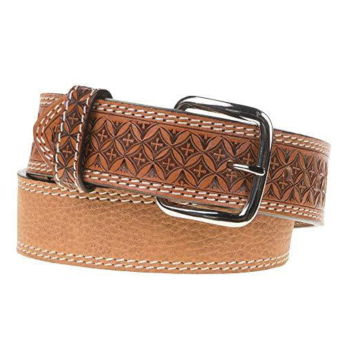 Tan Snow Flake Leather Kids Belt
