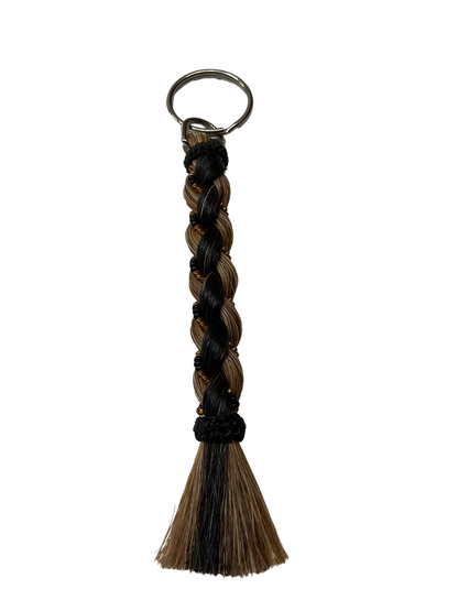 6" Braided Horsehair w/Beads Keychain