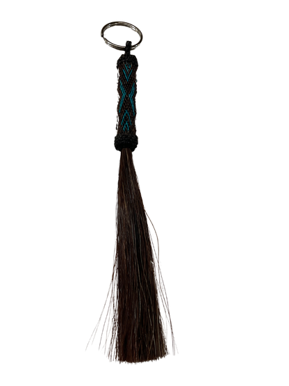 Hitched Horsehair Tube w/Tassel Keychain