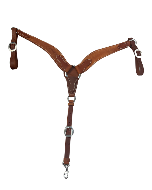Doubled & Stitched Heavy Contoured Rough Out Breast Collar
