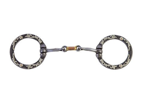 059 - Aged Steel Dog Bone w/Copper Ring