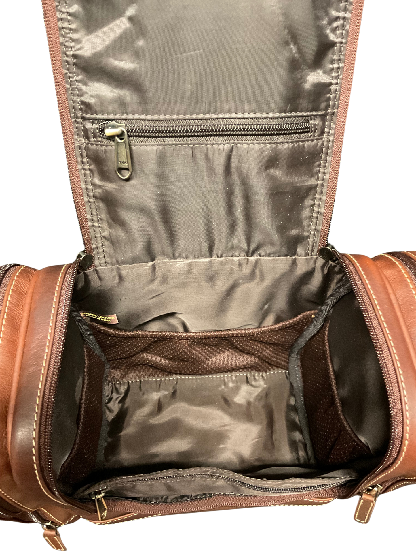 Rugged Earth Leather Toiletry Bag