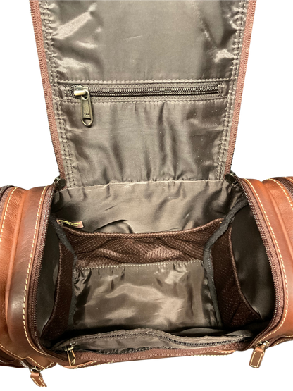 Rugged Earth Leather Toiletry Bag