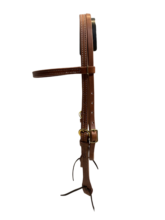 5/8" Double Buckle Harness Leather Browband