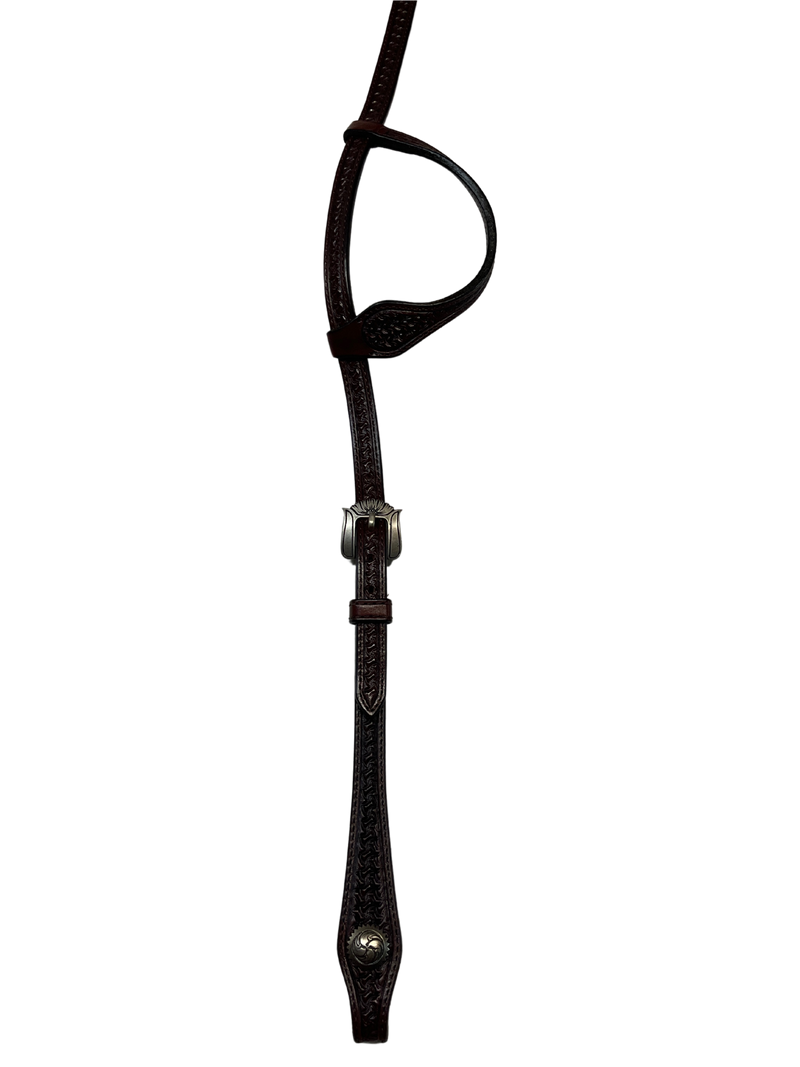 Single Ear Dark Basket Stamped w/JWP Bronze Buckles
