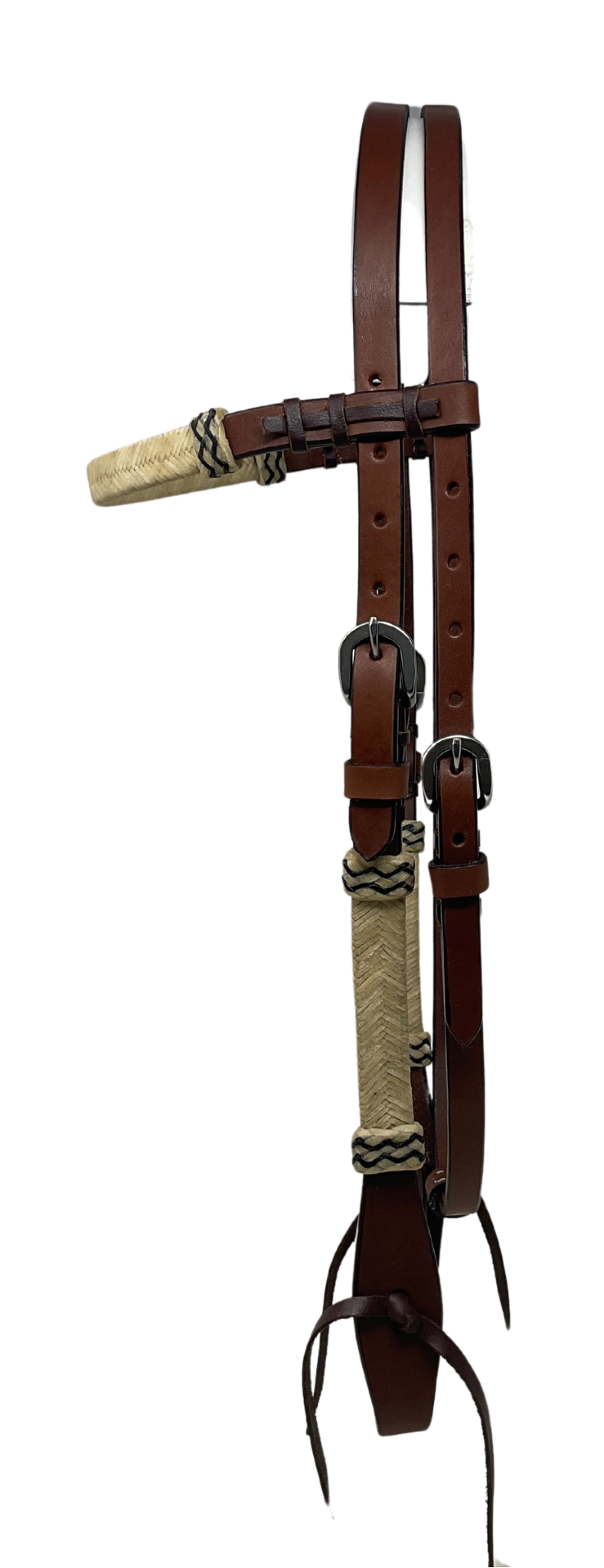 Leather with Rawhide Browband