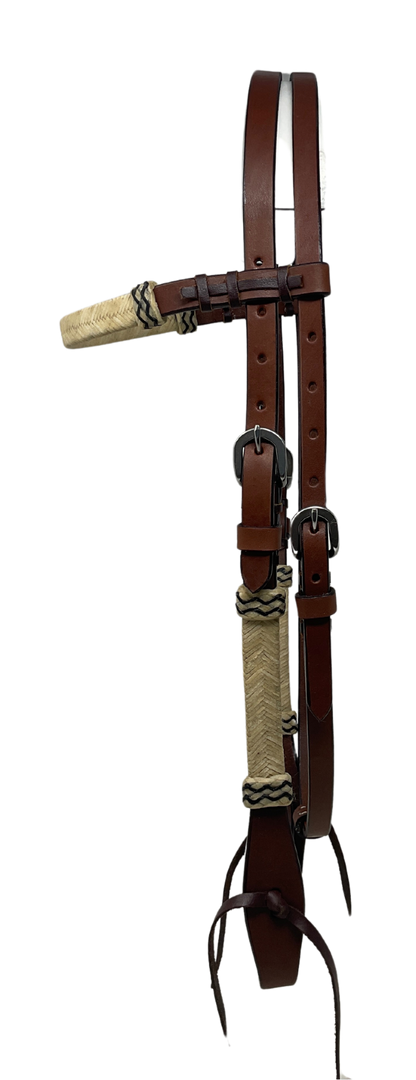 Leather with Rawhide Browband