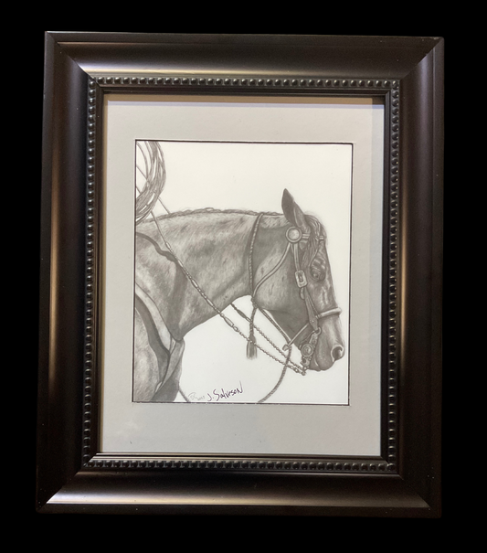 J. Salveson Bridle Horse Signed Print