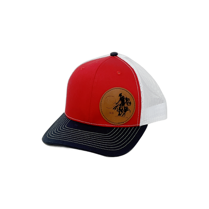 Leather Patch Buckaroo Cap
