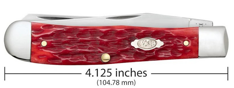 Case Dark Red Bone Peach Seed Jig Trapper w/Clip
