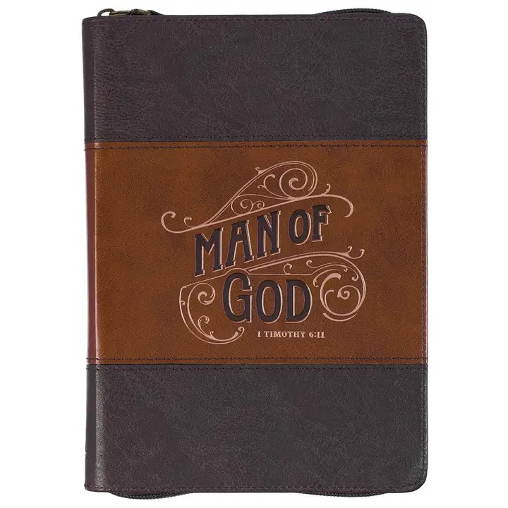 Classic Zip 2 Tone Journal - Man of God