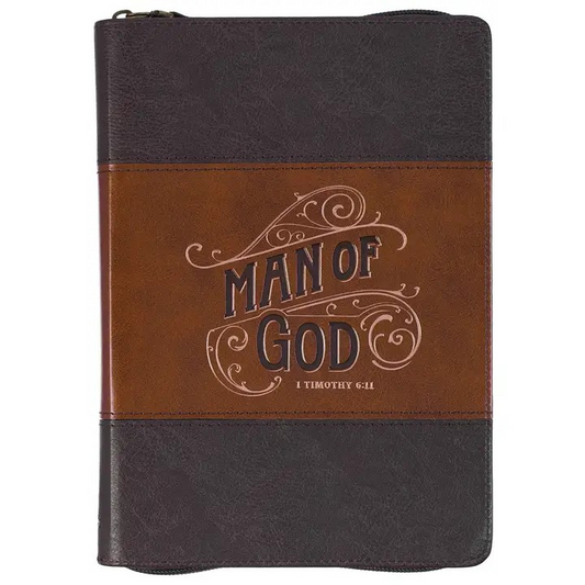 Classic Zip 2 Tone Journal - Man of God