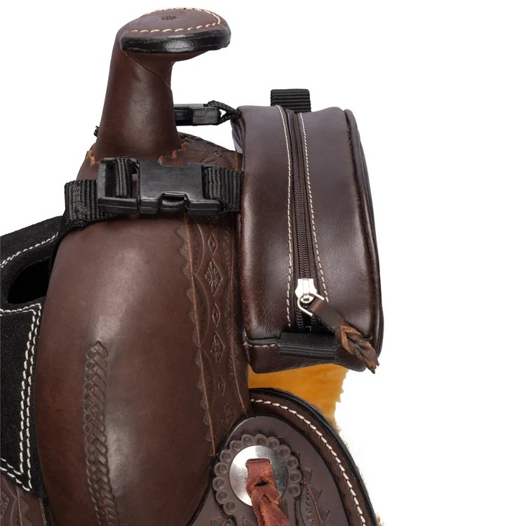 Tooled Leather Pommel Bag