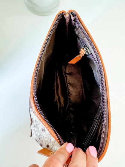 Cowhide Aztec Makeup Bag