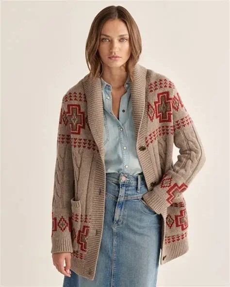 Pendleton Lambswool Cable Cardigan