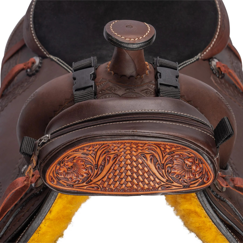 Tooled Leather Pommel Bag