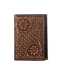Tri-Fold Wallet w/Floral Corners