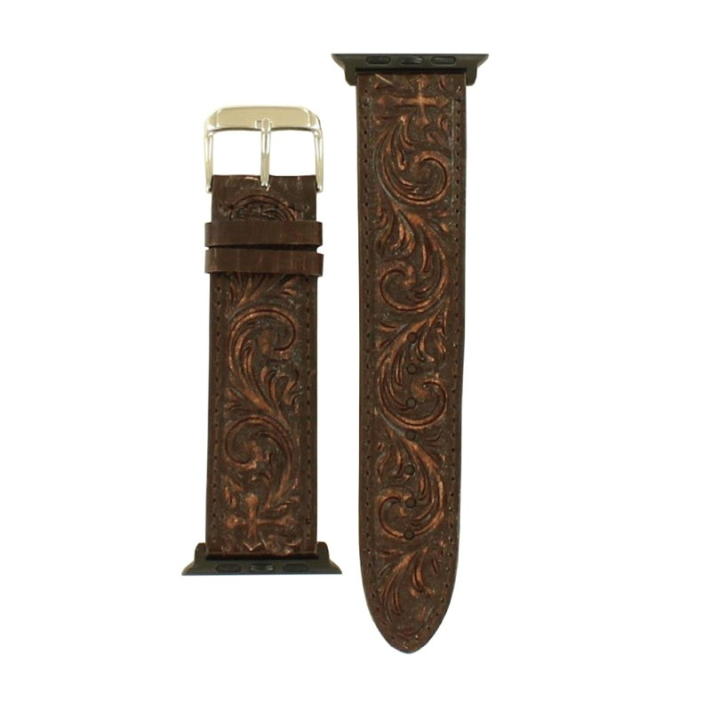 Dark Brown Floral Apple Watch Band