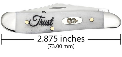 Case Natural Bone Peanut w/Proverbs 3:5