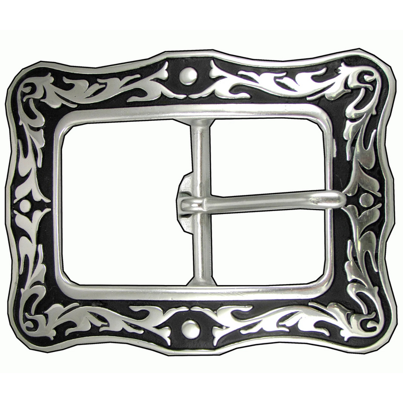 JWP Accented Floral Small Center Bar Buckle