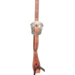 Browband Headstall- Harness Leather with Salinas Buckle Latigo Ties