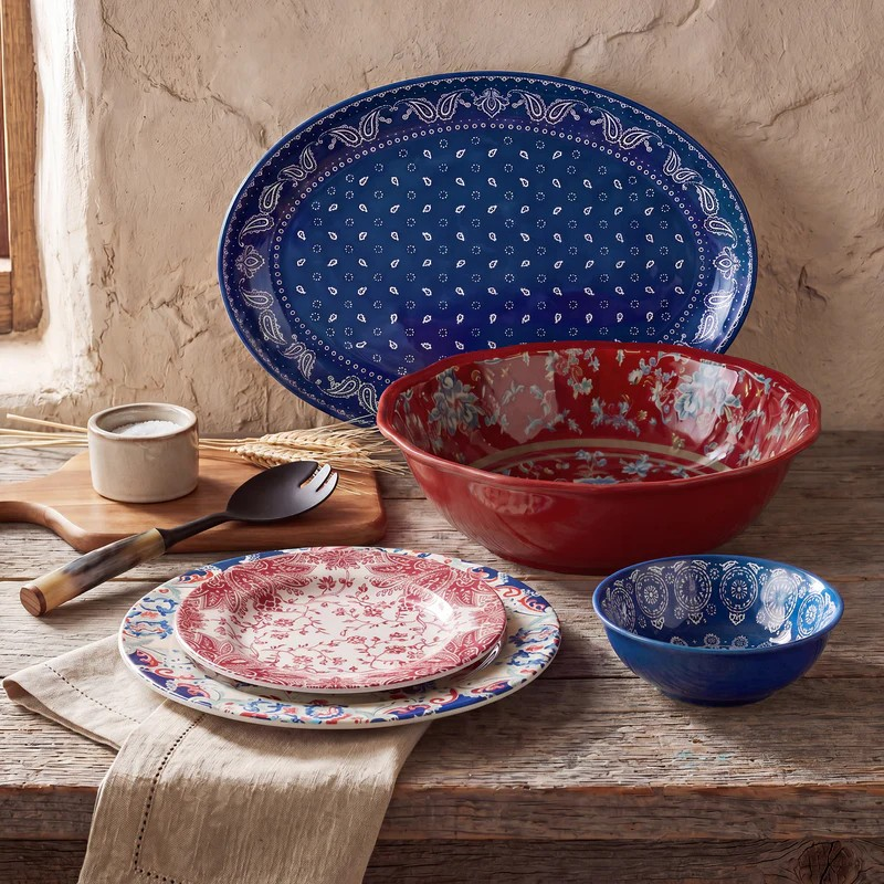 Patchwork Bandana Serving Platter