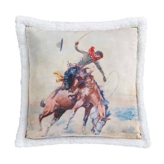 Buster Campfire Sherpa Pillow