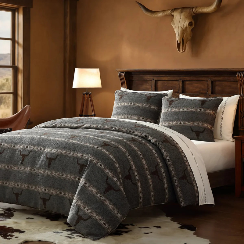 Chisholm Longhorn Chenille Jacquard Comforter Set
